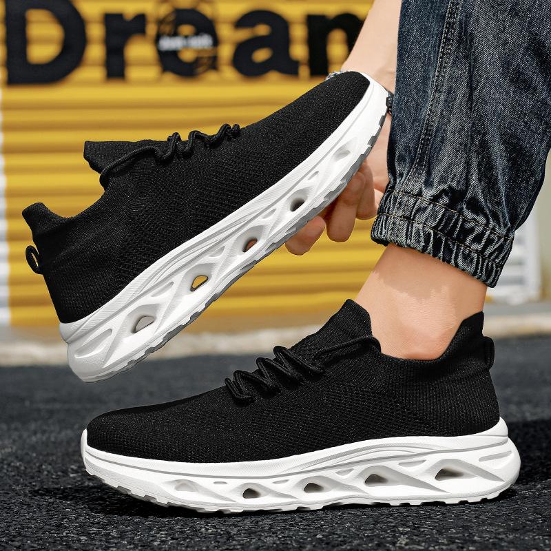 Comfortable and breathable mesh shoes, light cushioning low-top soft-soled sports shoes, outdoor casual trendy shoes