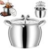 Bacon Grease Container with Strainer Scoop Stainless Steel Large Capacity Oil Container Heat-Resistant Rust-Proof Multi-Purpose Kitchen Tool
