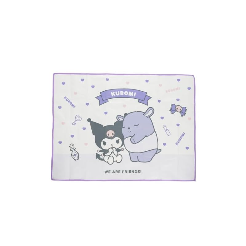 Marushin Picnic Blanket, Medium Size, Sanrio Kuromi and Friends, for 2-3 People, Compact, Thick, Perfect for Kids, Field Trips, Sports Days, Girls,