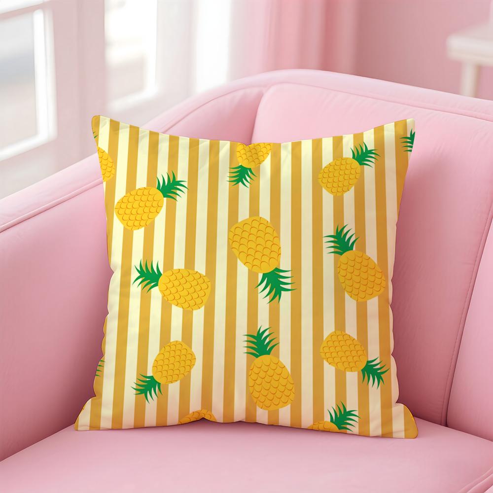 Hand-Drawn Pineapple Cushion Cover Linen Pillowcase Cover Soft Decor For Sofa Home Room