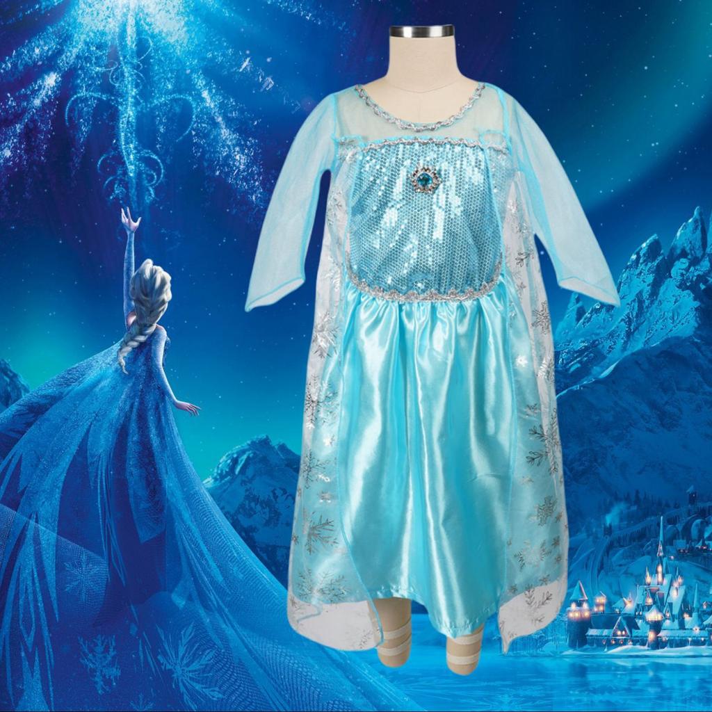 Girls Elsa Anna Dress Children Princess Carnival Dress Kids Jasmine Rapunzel Pageant Flower Disguise Cosplay Christmas Costume