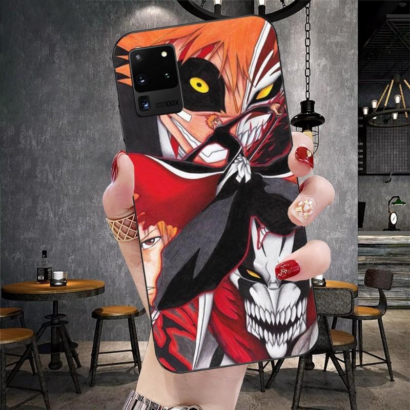 Pouzdro na telefon Bleach Ichigo Kurosaki pro Samsung Galaxy S6 S7 S8 S9 S10 S21 S22 Plus Ultra Měkké Černé Kryt na telefon