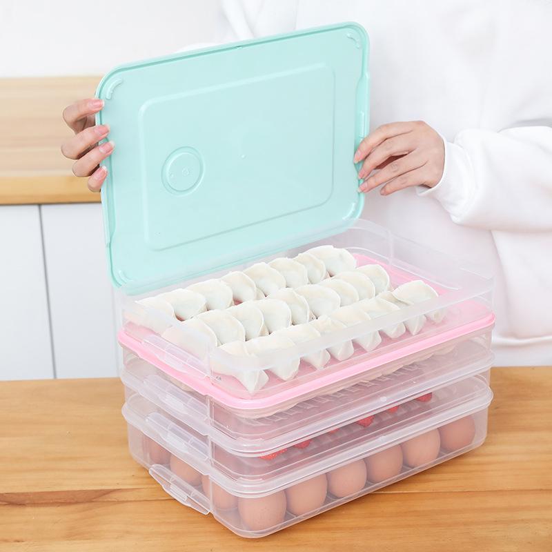"Multifunctional Dumpling & Egg Storage Box: Quick-Freeze, Fresh-Keeping for Refrigerator"