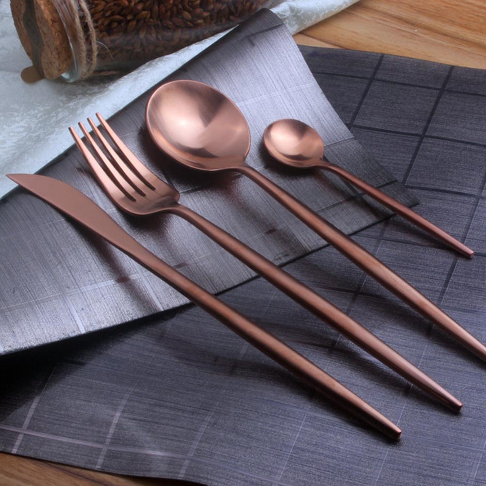 Stainless Steel Coffee Spoon Mini Round Polishing Espresso Spoon Antipasto Spoon for Coffee Dessert Cake (Rose Gold)