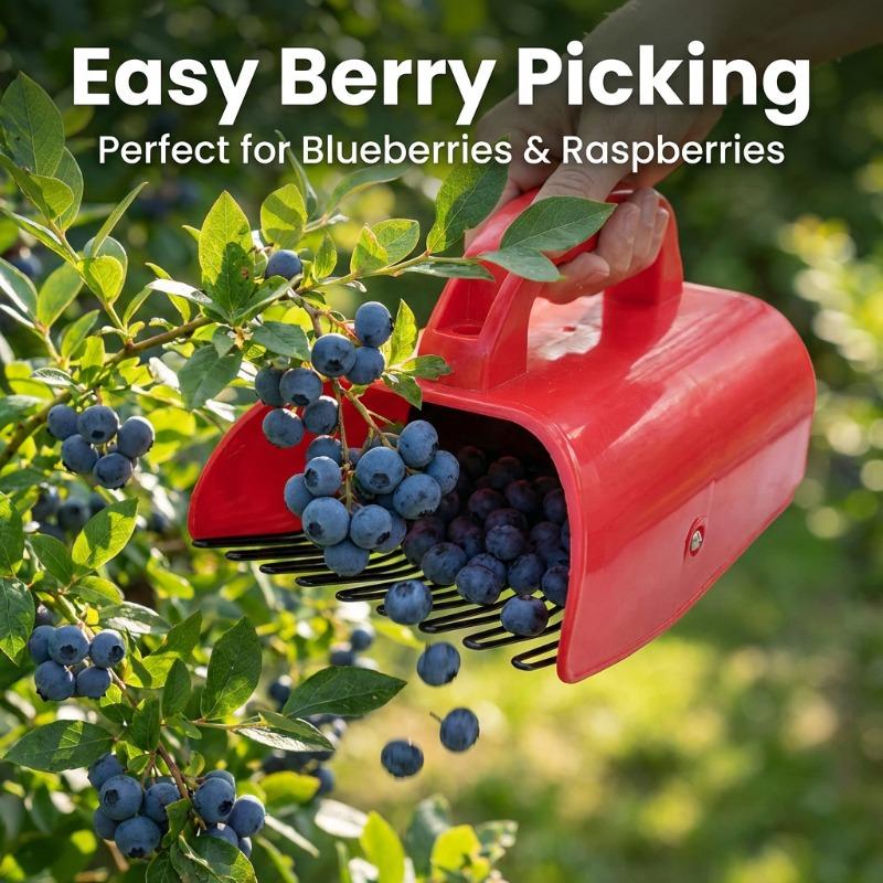 Berry Picker Comb Rake,Plastic Blueberry Picker Scoop Fruit Picker Tool,Blueberry Rake Scoop,Handheld Berry Harvester Tool