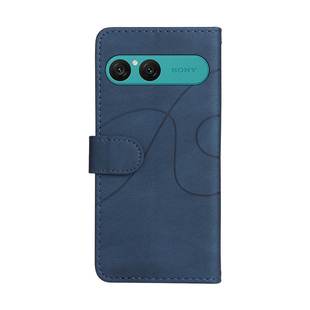 For Sony Xperia 10 VII Leather Phone Case Stand Wallet with Bi-colour Splicing Design