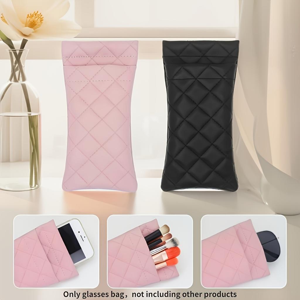 A Case for Glasses with Automatic Closure, Featuring a New Double-Layer Faux Leather Design Suitable for Storing Glasses.