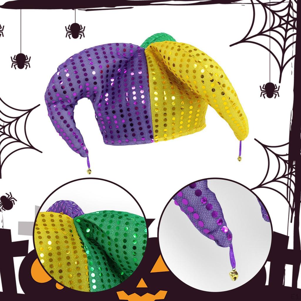 Halloween Clown Hat Headgear Cap Adults Party Favor Fancy Dress Court