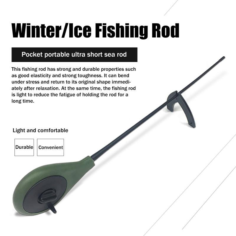 2/4/6Pcs Portable Plastic Ice Fishing Rod Ultra Light Mini Fishing Pole Kit Fishing Rod Ice Fishing