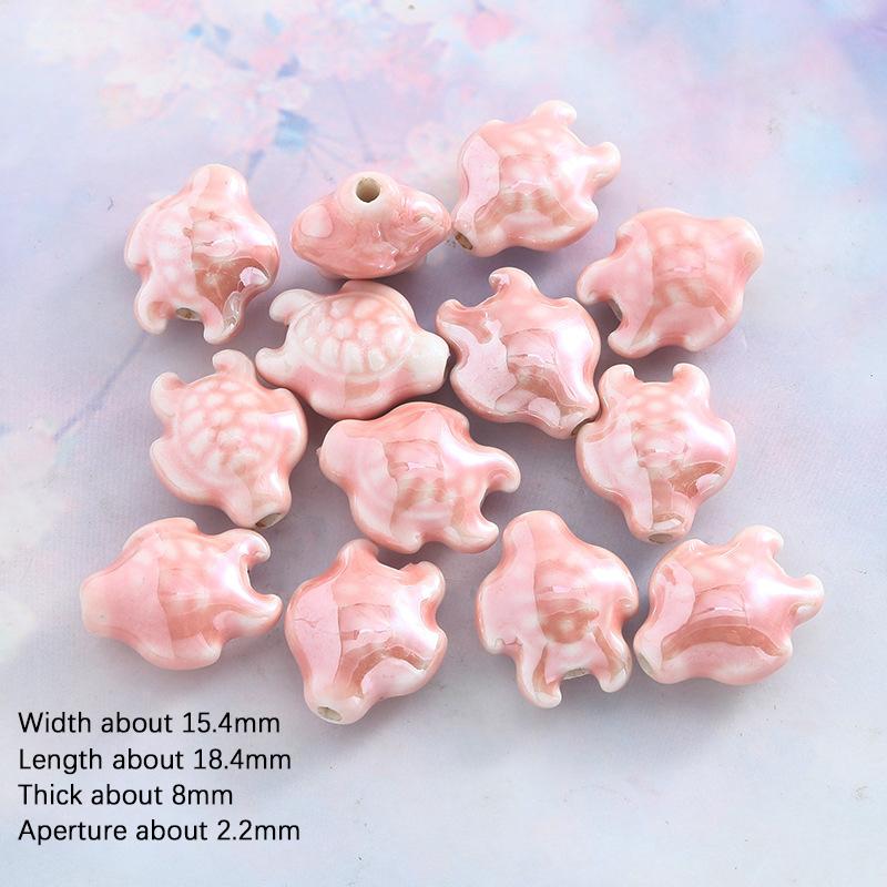 10ks Keramické Korálky Želva Rozdělovací Volné Korálky Pro Výrobu Šperků Diy Náramek Náhrdelník Příslušenství