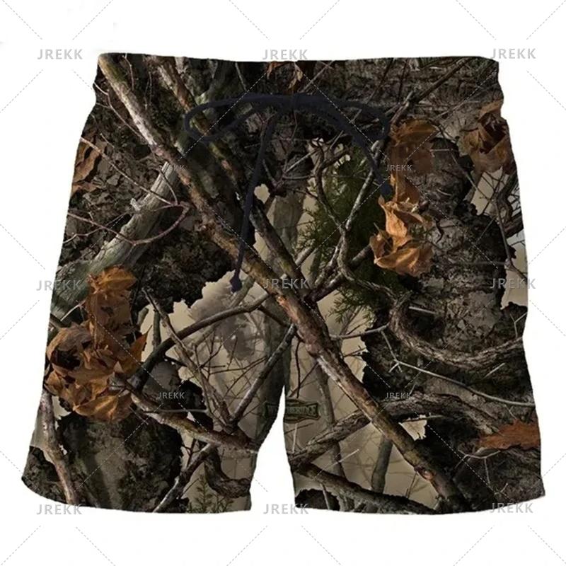 Summer 3d Camouflage Print Men's Shorts Fashion Personality Cool Natural Scenery Beach Shorts 2024 Oversized Swimming Trunks 4XL