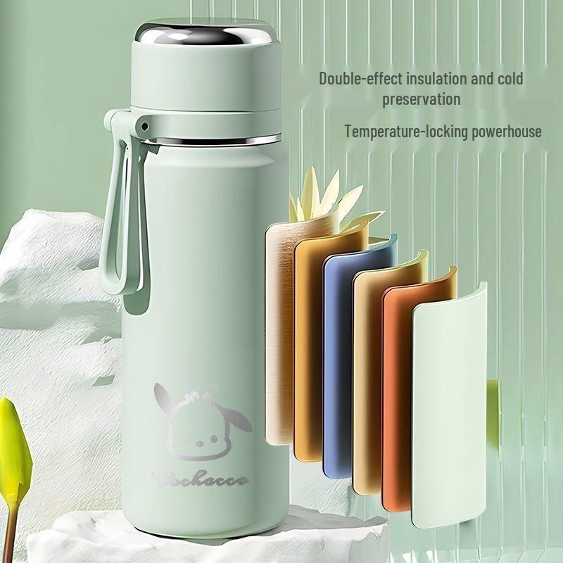 New 2025 Cute 316 Stainless Steel Insulated Tea Cup with Lid for Women & Students