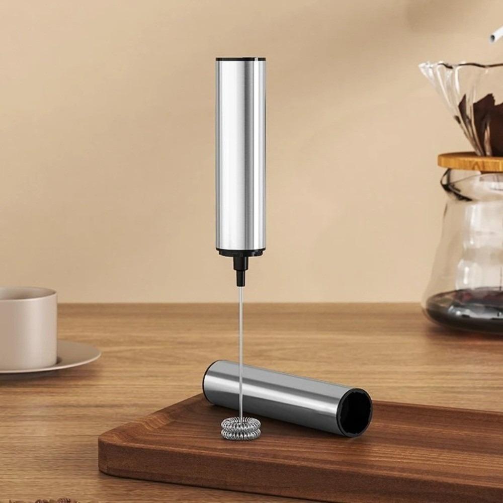 USB Rechargeable Handheld Milk Frother with Cover Electric Whisk Foam Maker Egg Beater  Barista Use