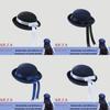 Korean Style Woolen Flat Top Hat With Ribbon For Women Autumn