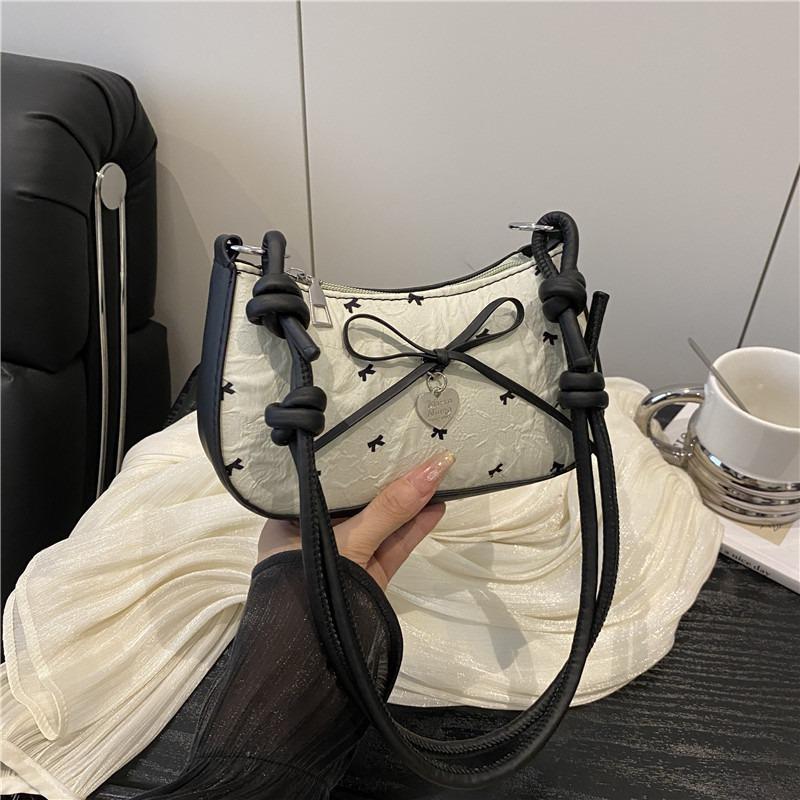 Niche design bow underarm bag women's new handbag fashion shoulder messenger bag sweet bag