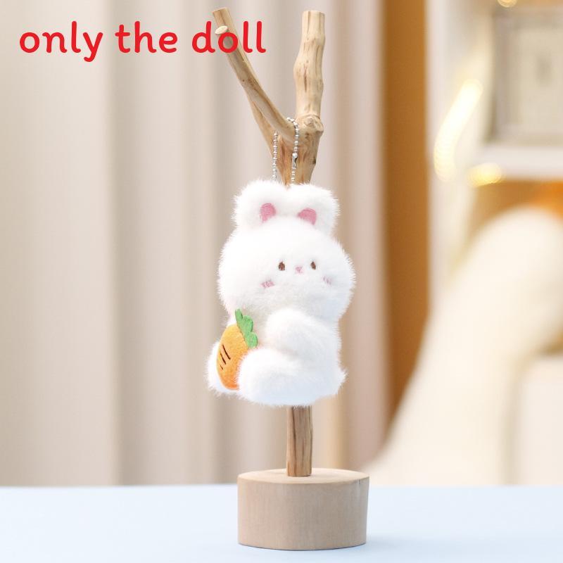 

And Rabbit Monkey Plush Keychain With Carrot Peach Design For Backpack Decor Bunny