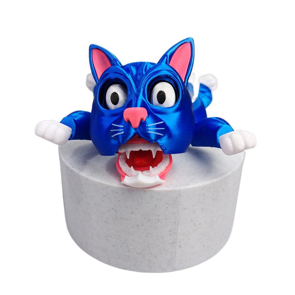 

Теплоизоляционная подставка под чашку с мультяшным котом, подставка под чашку с котом с открытыми глазами, новая подставка под чашку с котом, офис синий