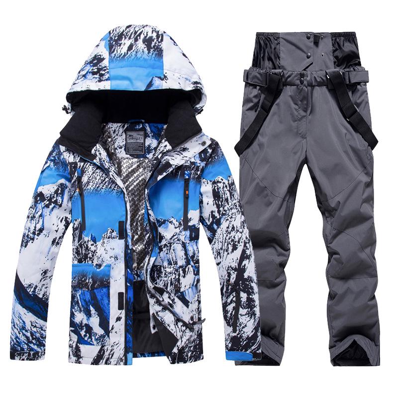 

Men s & Women s Waterproof Breathable Ski Suit Set: Warm, Wear-Resistant, Korean Style Top M / Pants S