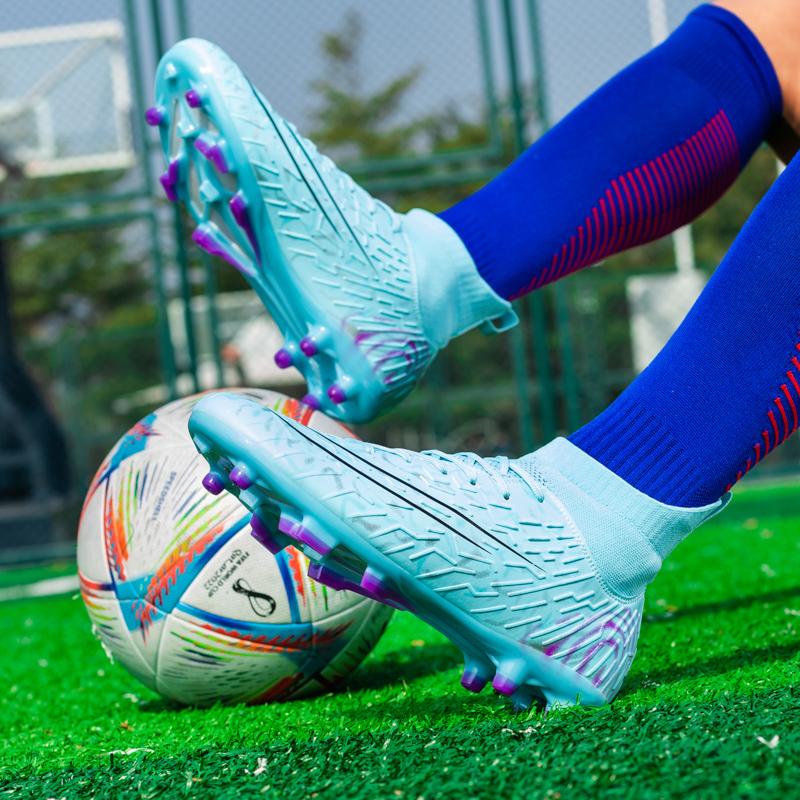 2024 Herren Fußballschuhe Große Größe Ultraleichte Fußballschuhe Jungen Sneakers Rutschfeste AG/TF Fußballschuhe Stiefeletten Unisex