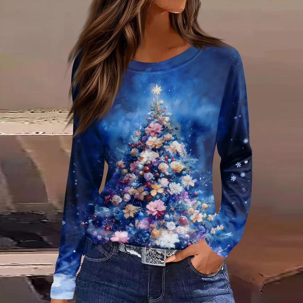 Womens's Fashion Casual Halloween Print V-neck Mid Length Pocket 3/4 Sleeve Top