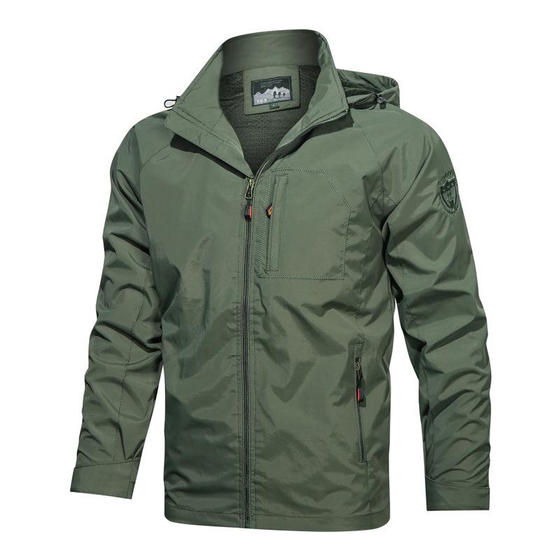 Men's 2026 Spring/Autumn Quick-Dry Casual Military Windbreaker Jacket for Outdoors, Mountaineering, and Thin Layering (Style 086)