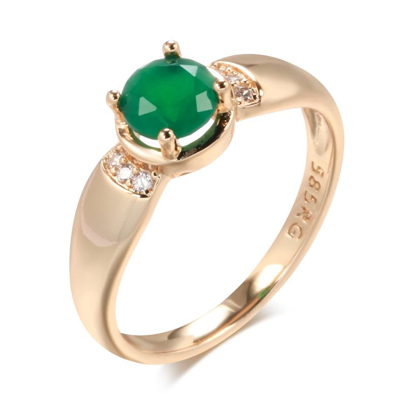 Anillo de Oro Multicolor de 18 Quilates para Mujer Esmeralda Natural de 1 Quilate con Diamantes Joyería Anillos De Bizuteria Anillos Mujer Anillos de Piedras Preciosas Caja
