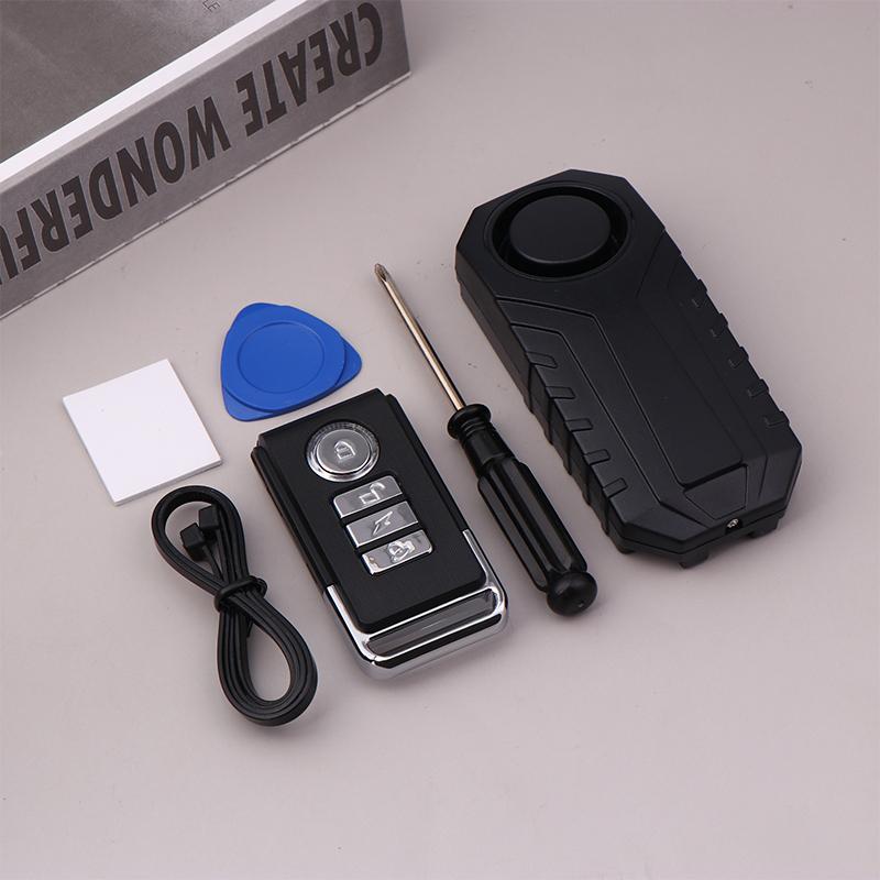Bicycle Motorcycle Vibration Alarm Bike Alarm Remote Control Wireless Anti-Theft Alarm 113Db Triggered Vibration Sensor