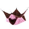 Pink Rabbit Double Layer Interlayer Warm Hammock Hanging Bed House Sleeping Bag for Squirrel Small Pets