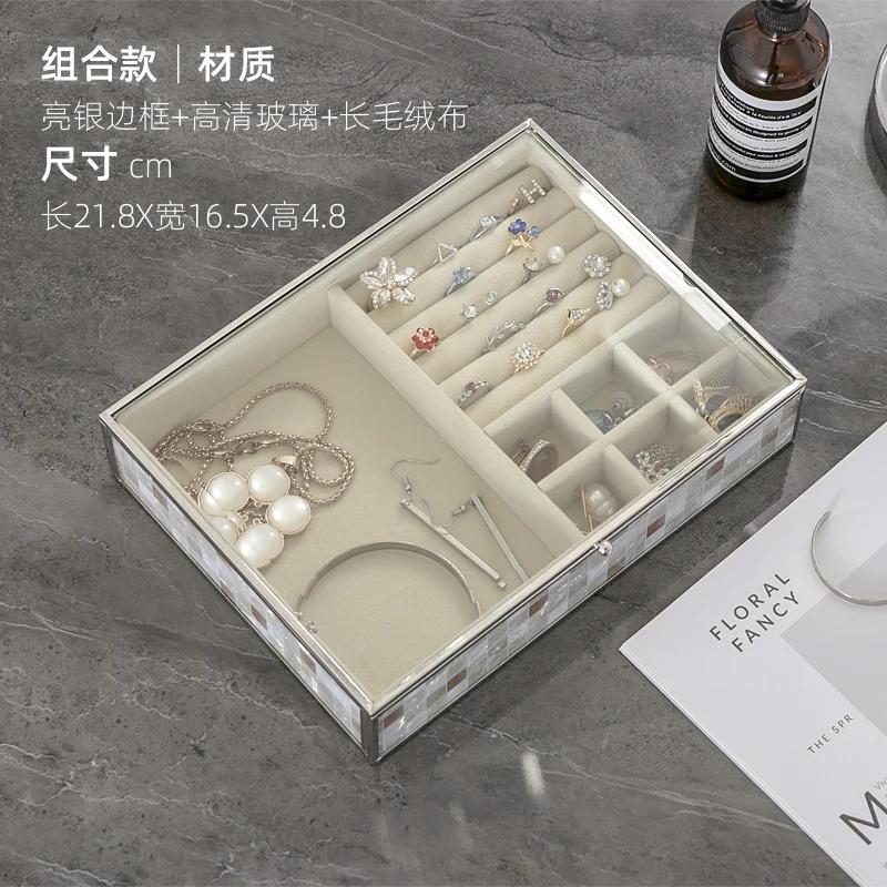 

Jewelry Container Storage Box Design Desk Eco Friendly Transparent Storage Box with Lid Luxury Earrings Home Accessories