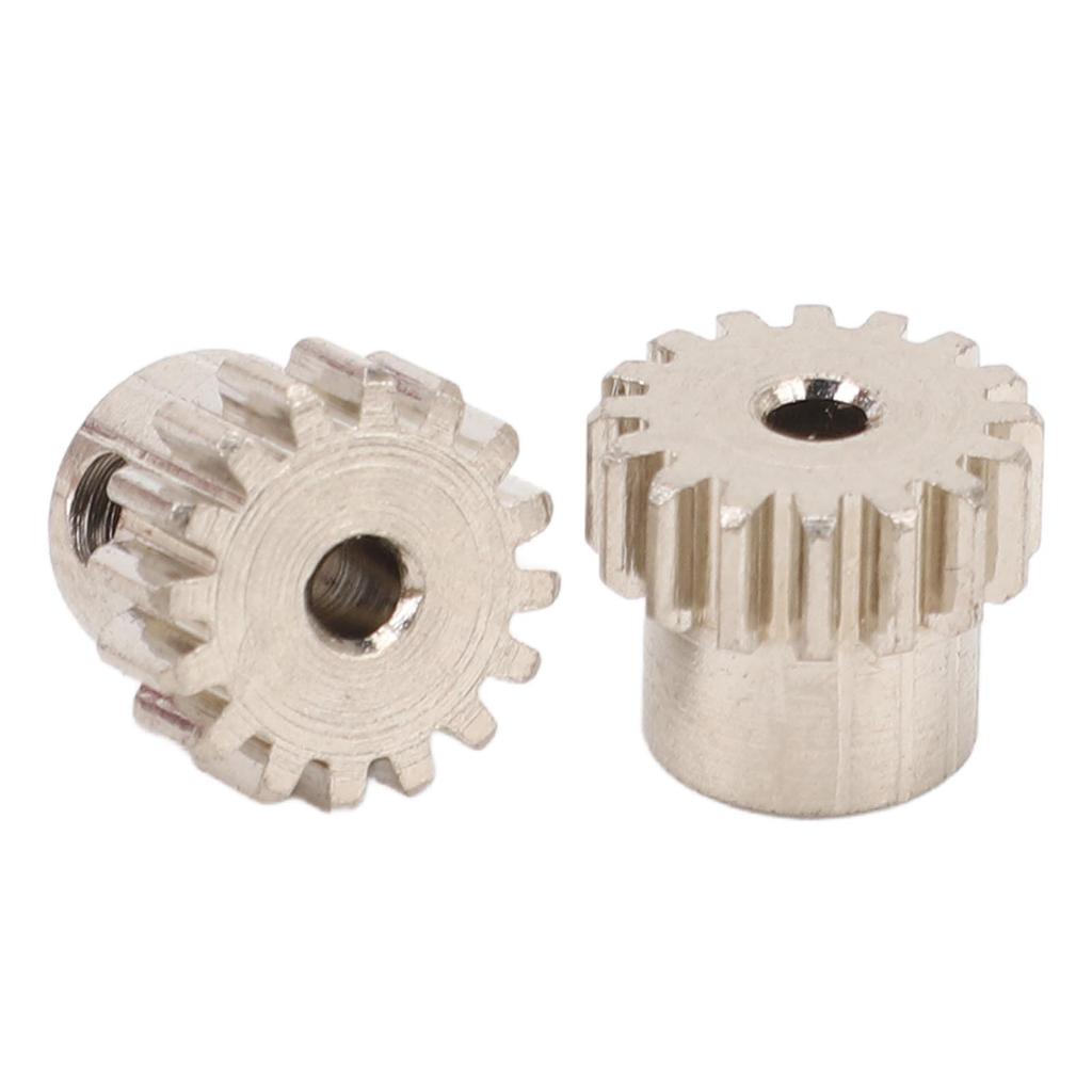 2Pcs RC Motor Gear Set M0.6 16T Precise Fit Low Noise Steel Pinion Motor Gears for 1/12 1/16 Remote 