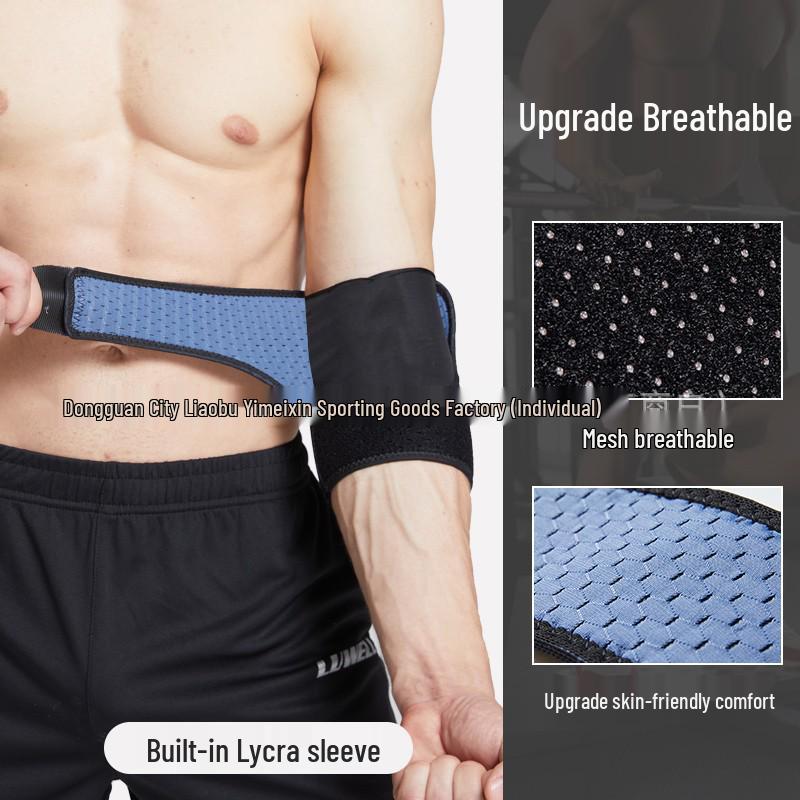 Unisex Sports Elbow Pad, Arm Sleeve for Bench Press & Basketball, Joint Warmth, Protective Strap Gear