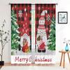 2 Pieces, Christmas Gnome Snowflake Grid Curtains -30% Blackout - Suitable for Living Room, Bedroom, Kitchen, Home Decoration