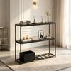 Modern Console Table Made of Steel with 2 Levels, Entrance Table, Hallway and Living Room