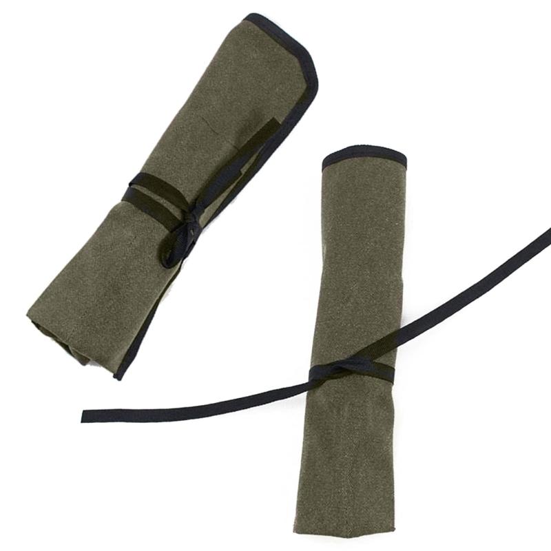 Tool Bag Roll Up,Canvas Tool Organizer for Men Women, Portable Tool Storage Box with 4 Pocket Small Carriers Bag