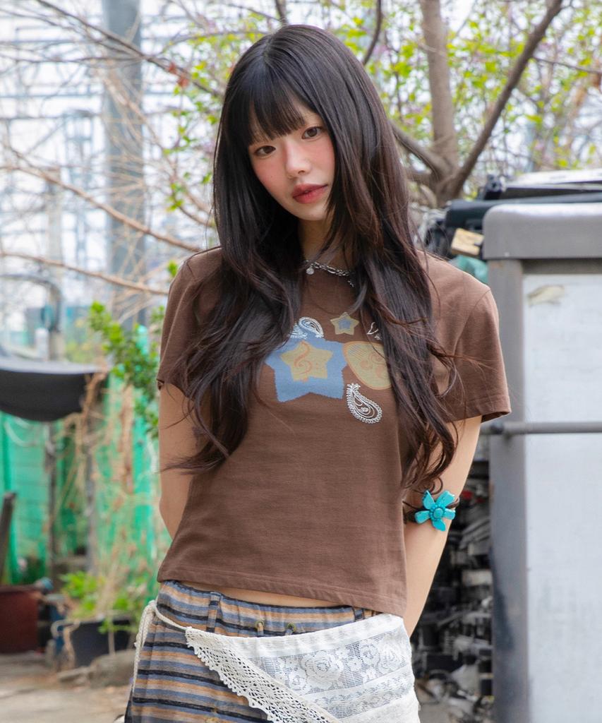 RuNaKi'Hu' Wxt073 Hoshiuta T-Shirt (Brown)