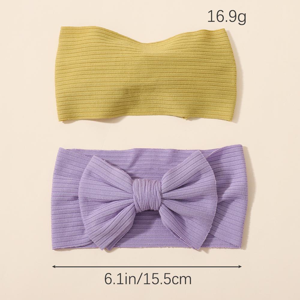 5pcs/set Cute Bows Baby Girls Headbands Elastic Soft Nylon Newborn Head Wrap Tie Turban Infant Headwear Kids Hair Accessories
