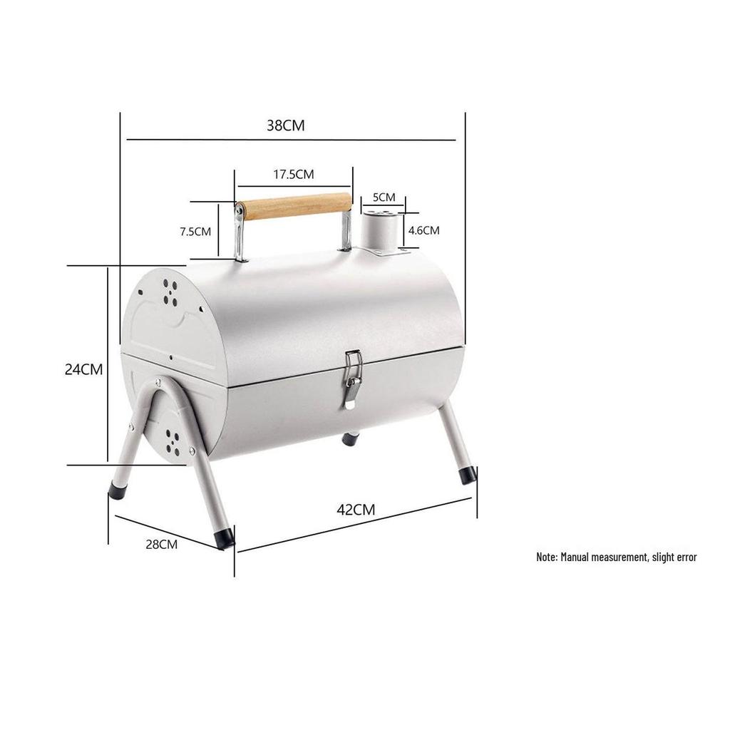 Portable Dual-Sided Charcoal Grill for Outdoor Camping & Household BBQs