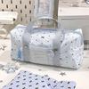 New White Blue Color Star Polka Dot Tote Pencil Case Ins Style Cute Pen Bag For Student Large Capacity Stationery Organizer Bag