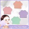 Cat'S Paw Facial Cleansing Puff Reusable Soft Makeup Cleaning Puff Double-Sided Face Cleansing Removal Sponge Washable