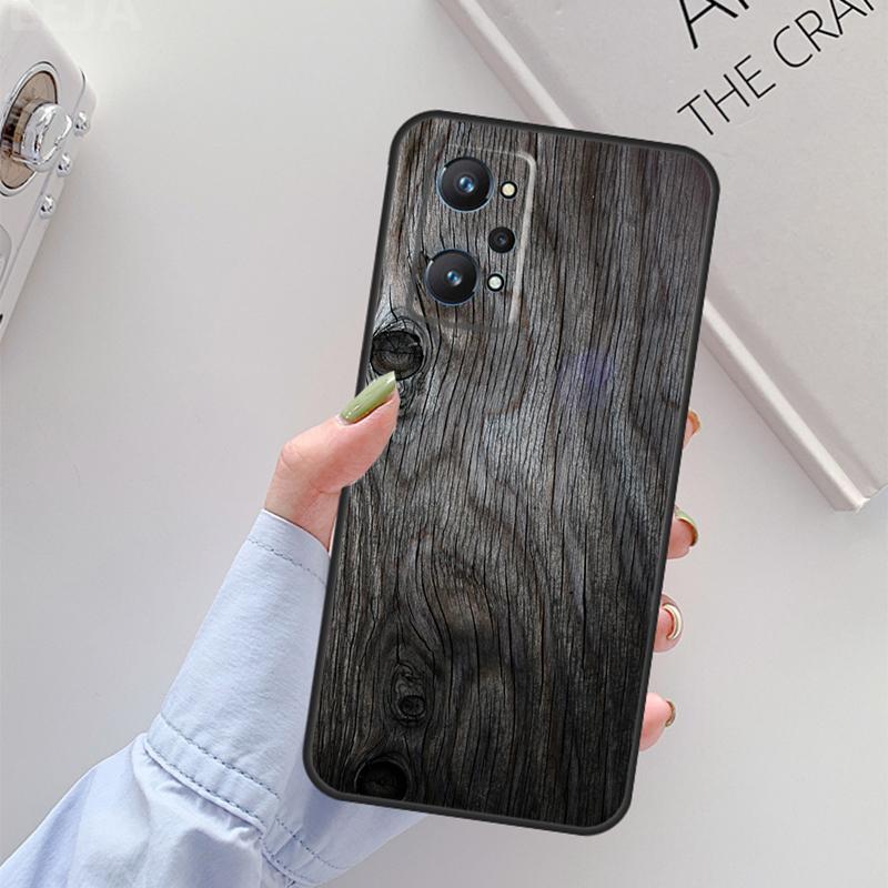 Muster Holztexturen Für Realme C67 C61 C75 C55 C53 C51 C21Y C25S GT 6 6T 5 GT7 Pro 10 11 12 13 14 Pro Plus Hülle