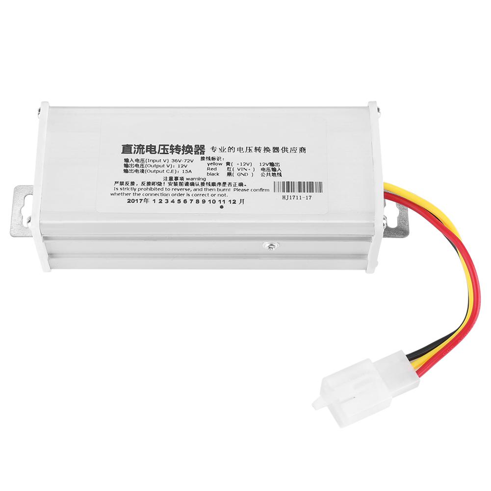 

DC 36V72V в 12V 15A 180W преобразователь адаптер для аккумулятора электроскутера