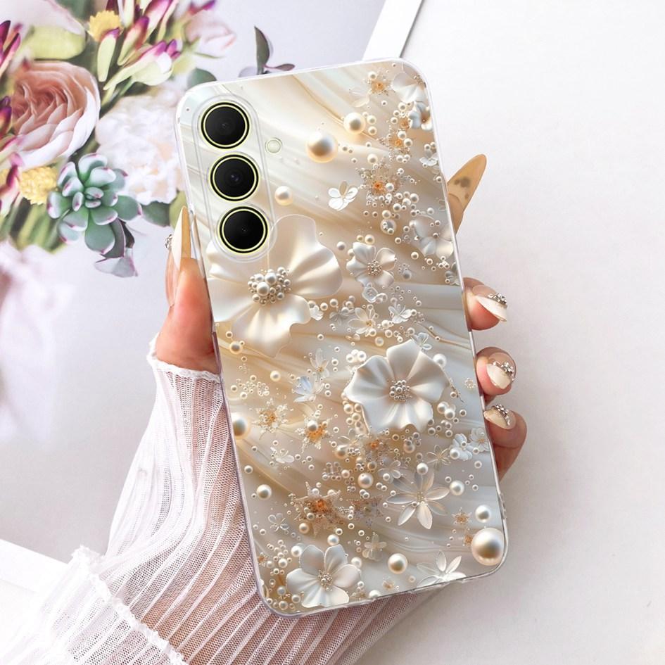 Hülle Für Samsung Galaxy A17 A37 A57 5G Cover Neue Stilvolle Blume Klare Weiche Silikon Handyhülle Für Samsung A 17 A 37 A 57 Stoßfänger