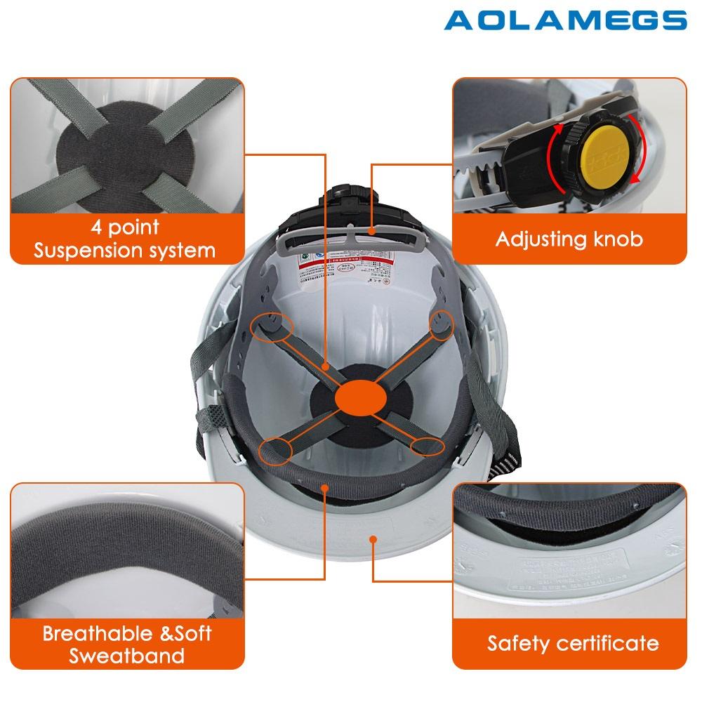 Construction Safety Helmet Thicken ABS Breathable Hard Hat With Reflective Stickers Protective Helmet for Engineer Workplace Hat