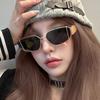 Top Retro Square Personalized Women's Sunglasses Fashion Men's and Women's Round Face UV400 Sunscreen Sunglasses