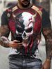 Unisex's Clothing Skeleton Graphic Print T-shirt Oversized T Shirt Unisex Summer Spring Oversized Punk Style Short Sleeve Outdoor Top