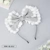 Handmade Lace Bow Hair Clip Girls Sweet Japanese Kawaii Lolita Headband Accessory In Velvet