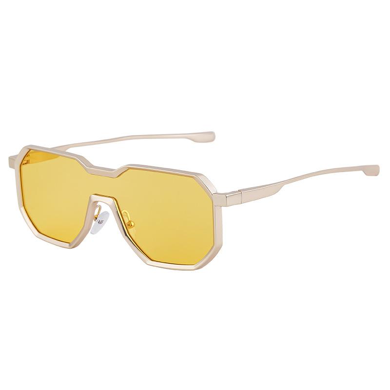 Irregular Steam Punk Style Sunglasses Metal Full Frame Sunglasses Men'S Driving Glasses