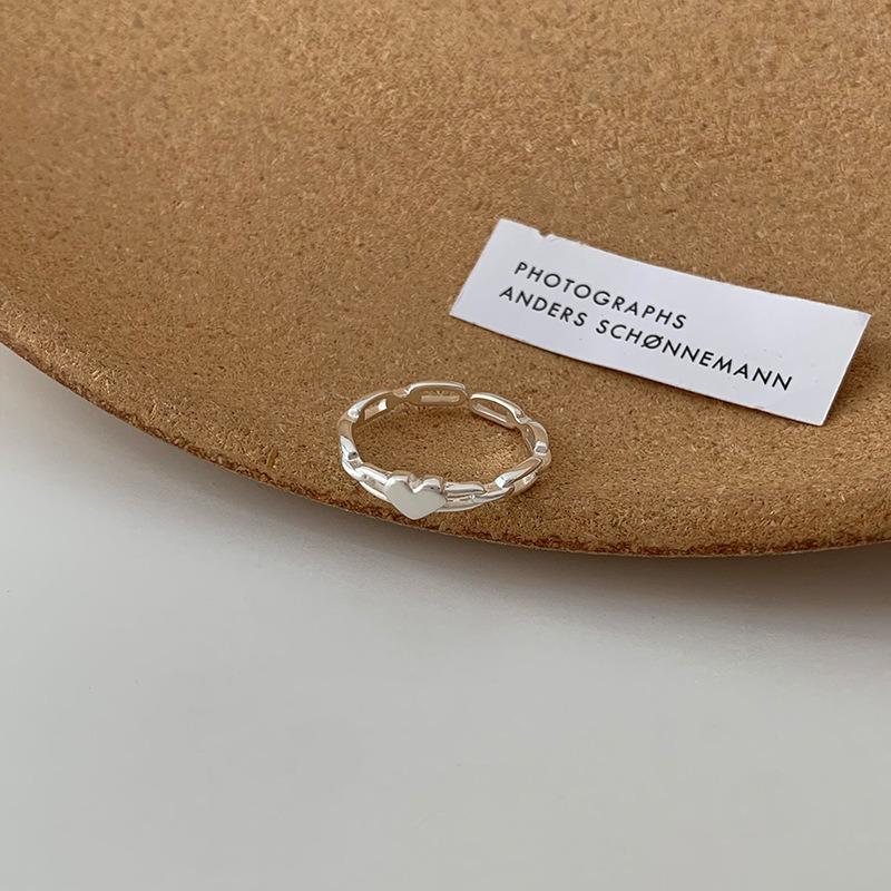 925 Sterling Silver Retro Plain Silver Ring for Women Does Not Fade, Light Luxury, High-end Sense, Versatile Opening Fashion Personality Ring