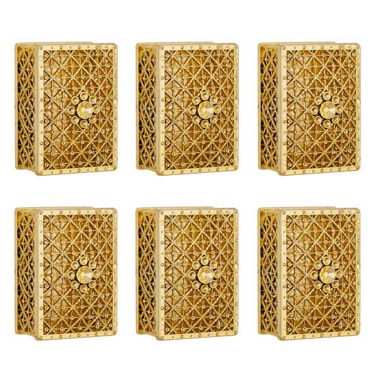 Vintage Hollow Out Jewelry Box Gold/Silver Plated Plastic Candy Box Wedding Party Favor Box for Ring Earrings Necklace Bridal Shower Birthday Supplies