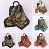 Yousheng Kerchief Cashew Pattern Faux Silk Scarf Soft Smooth Bright Color Kerchief Simulated Silk Texture Kerchief